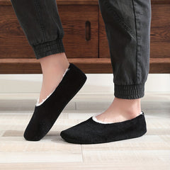 Cozy Plush House Slippers Men Winter Shoes Anti-Skid Indoor Slip-On