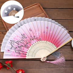 Vintage Flower Fan Summer Folding Fan