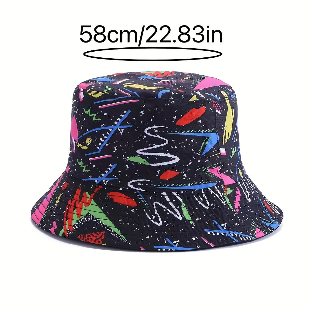 Unisex Print Bucket Hat Double Sided Party Hat