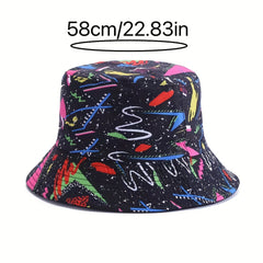 Unisex Print Bucket Hat Double Sided Party Hat