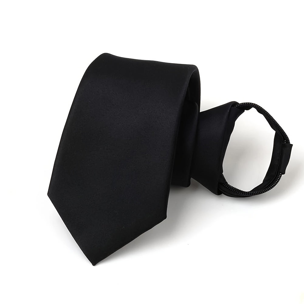 Zipper Tie Classic Pre Tie Adjustable Ties for Daily Dress Wedding Party