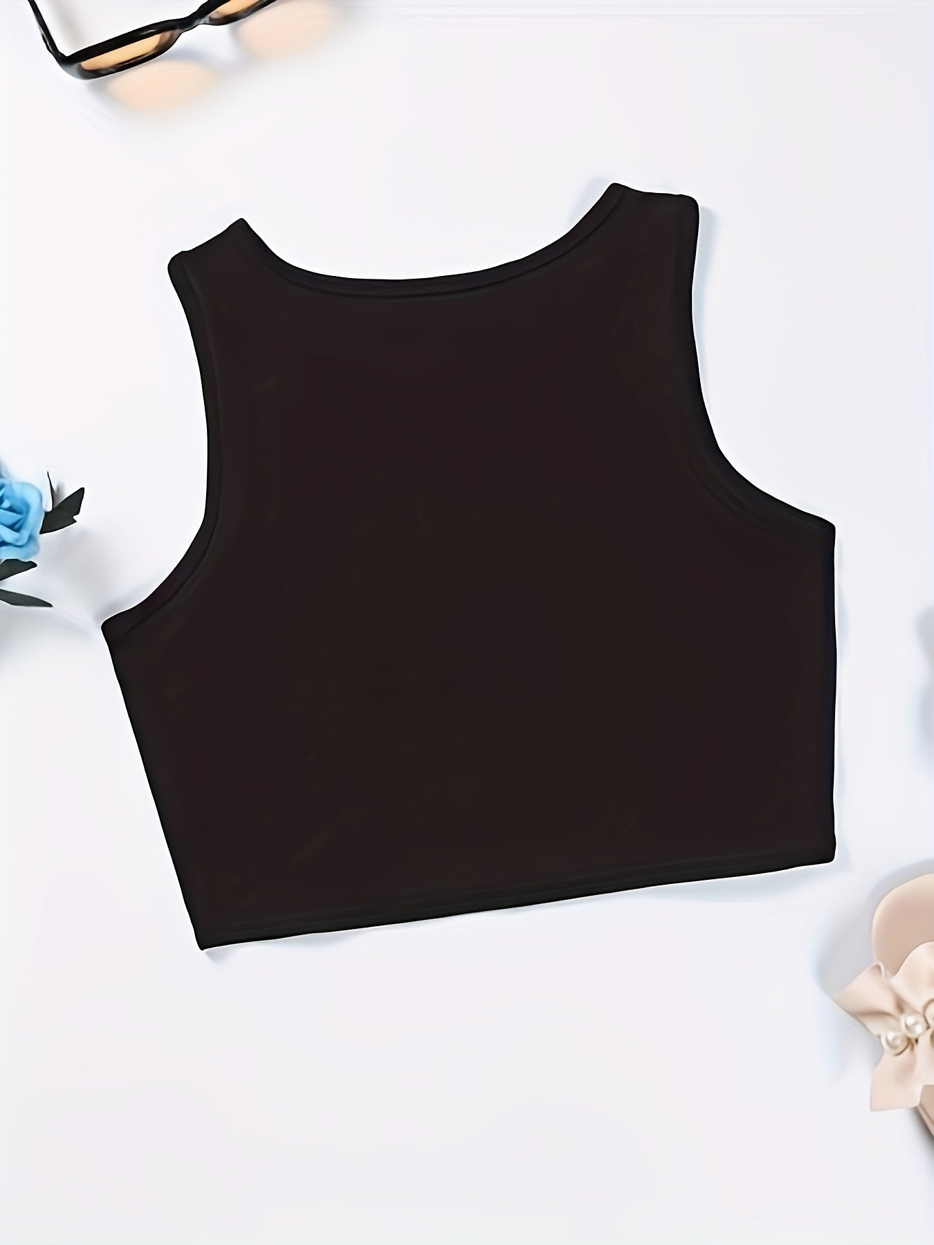 Y2K Spider Print Crop Tank Top Sleeveless for Summer