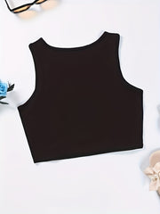 Y2K Spider Print Crop Tank Top Sleeveless for Summer