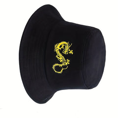Yellow Dragon Fisherman Hat Bucket Hat for Outdoors