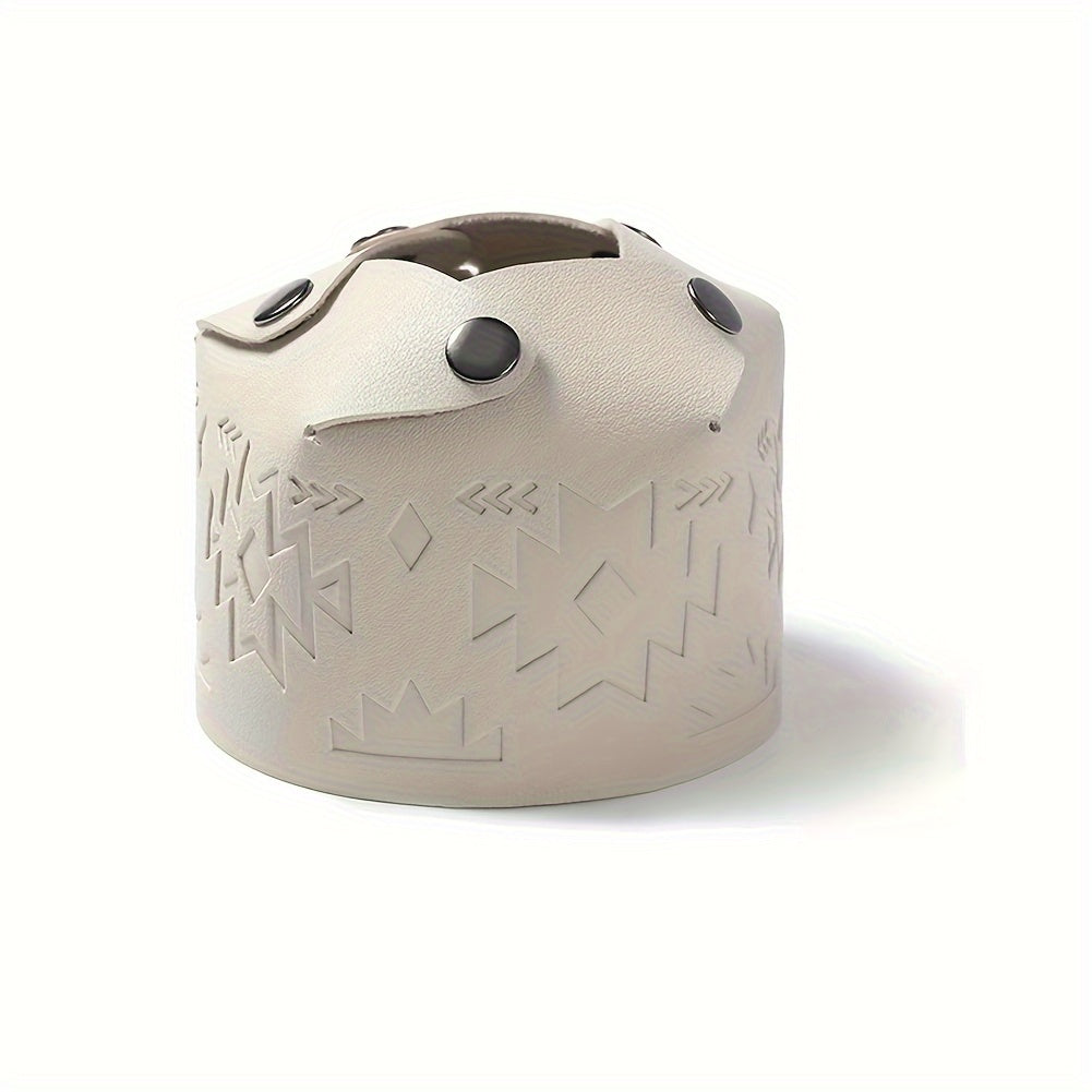 Protective Faux Leather Gas Tank Cover for Outdoor Camping