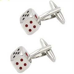 Silver Dice Cufflinks