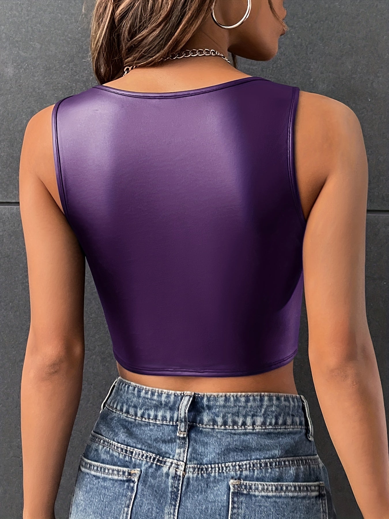 Y2K Sexy Square Neck Bustier Tank Top