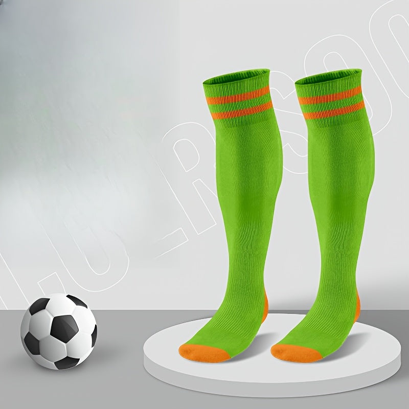 Adult Knee High Football Socks Anti-Slip Thick Sport Soccer Socks