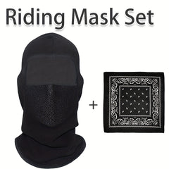 2PCS Cycling Mask Set - Windproof Mask & Square Scarf for Halloween Christmas