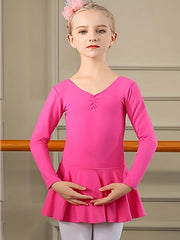 Girls Long Sleeve Ballet Leotard for Spring Fall