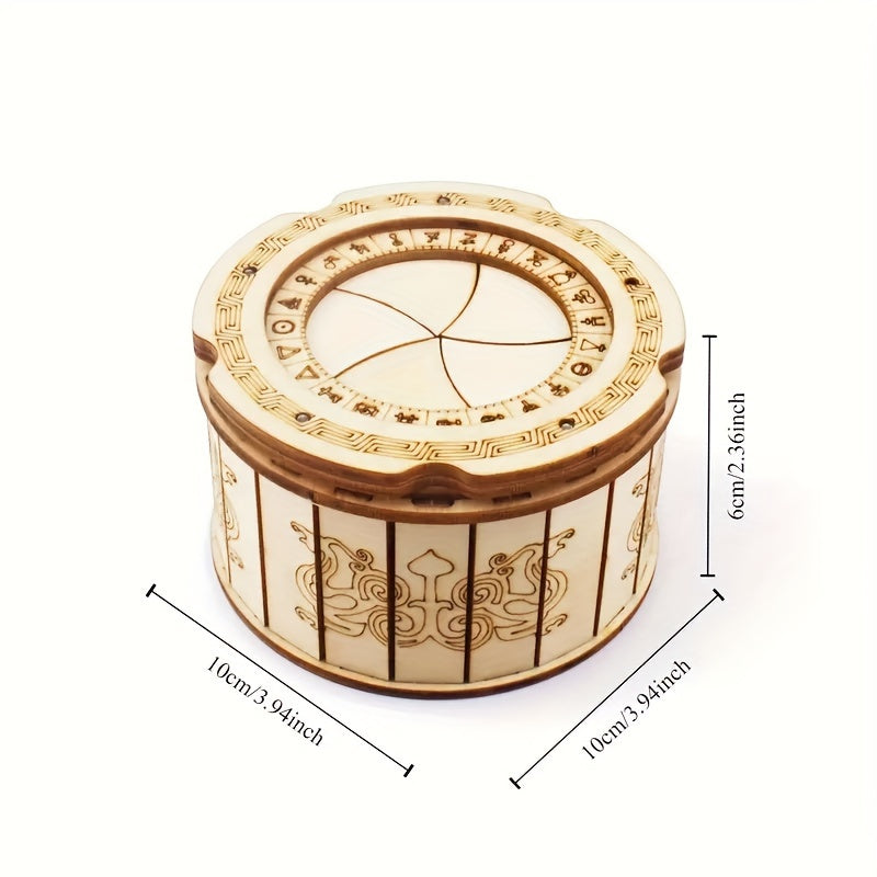 DIY Wooden Puzzle Box 3D Mechanical Model Kit Intricate Gear Mechanism