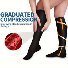 Compression Socks for Women & Men 15-20 mmHg Knee High Stockings