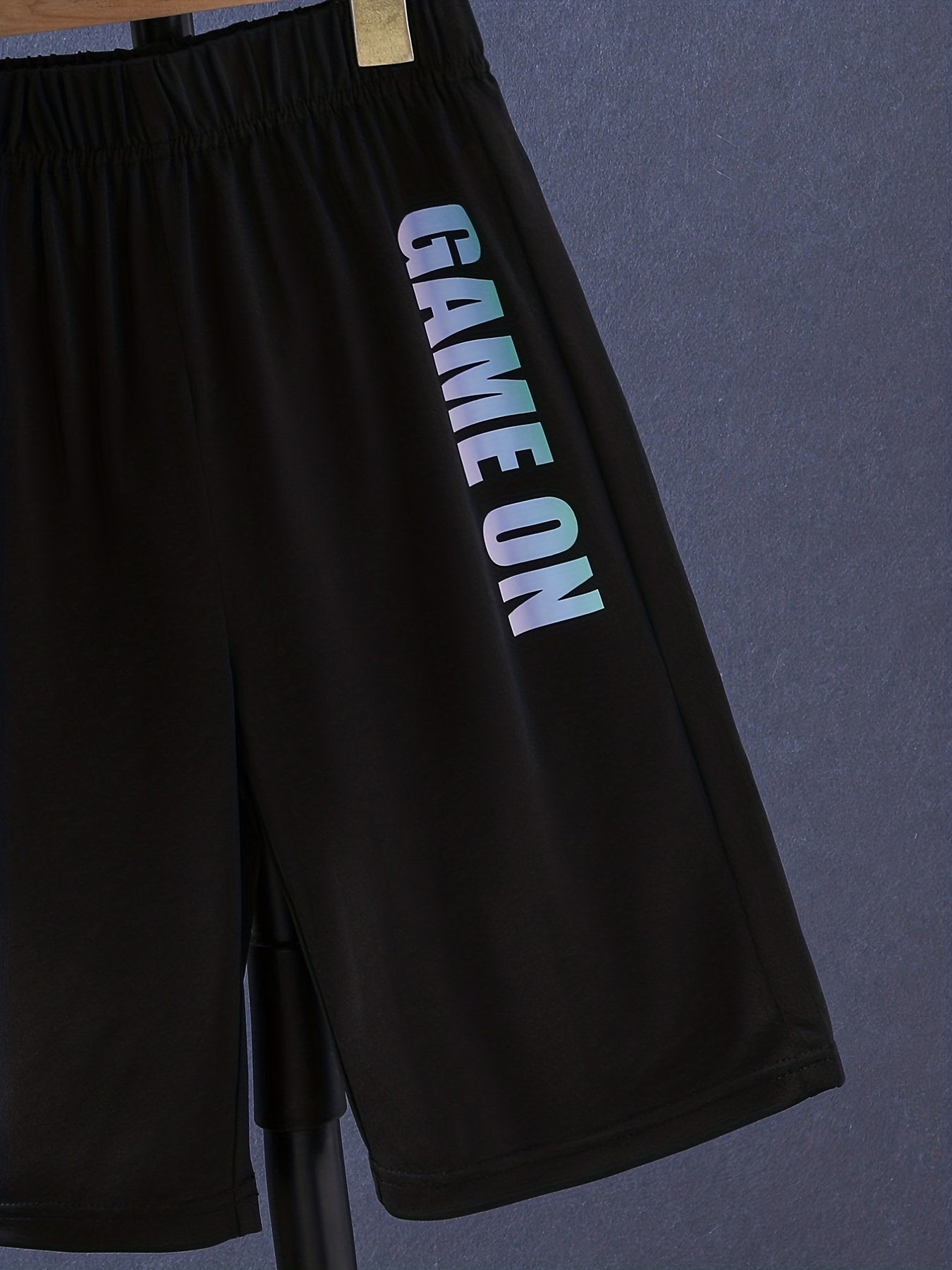 Boys Game On Gamepad Graphic Casual Outfit Round Neck T shirt & Shorts