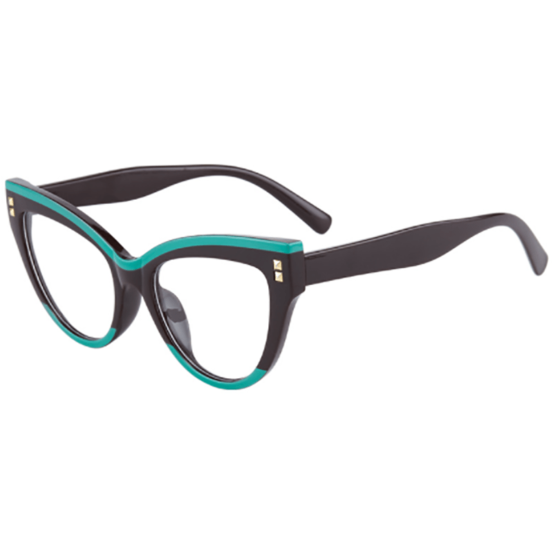 Light Blocking Glasses Large Cat Eye Clear Lens Computer Glasses