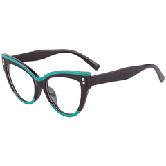 Light Blocking Glasses Large Cat Eye Clear Lens Computer Glasses