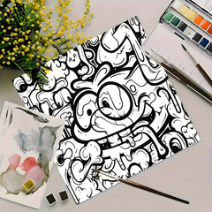 Deluxe Art Relaxation Coloring Book 24 Pages of Thick Paper Unique Cover