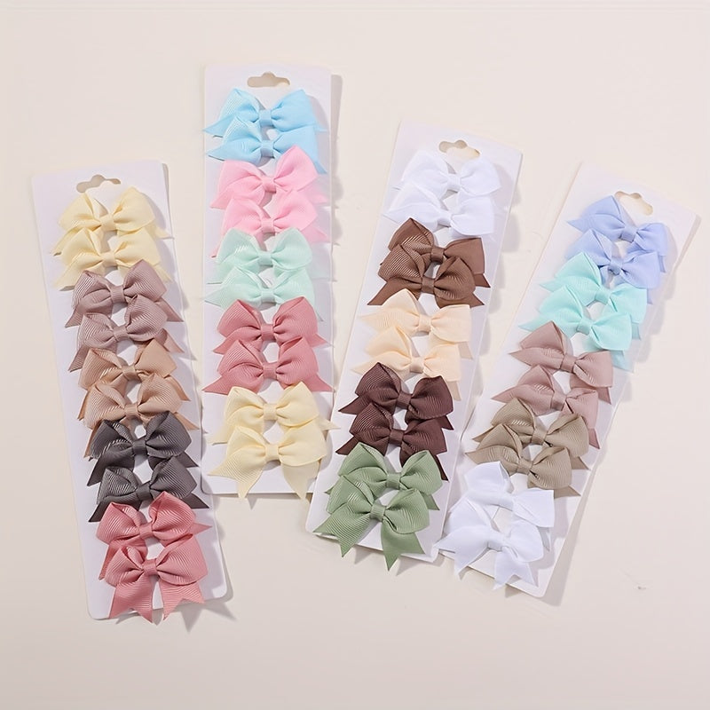 10pcs Cute Bow Hair Clips for Baby Girls