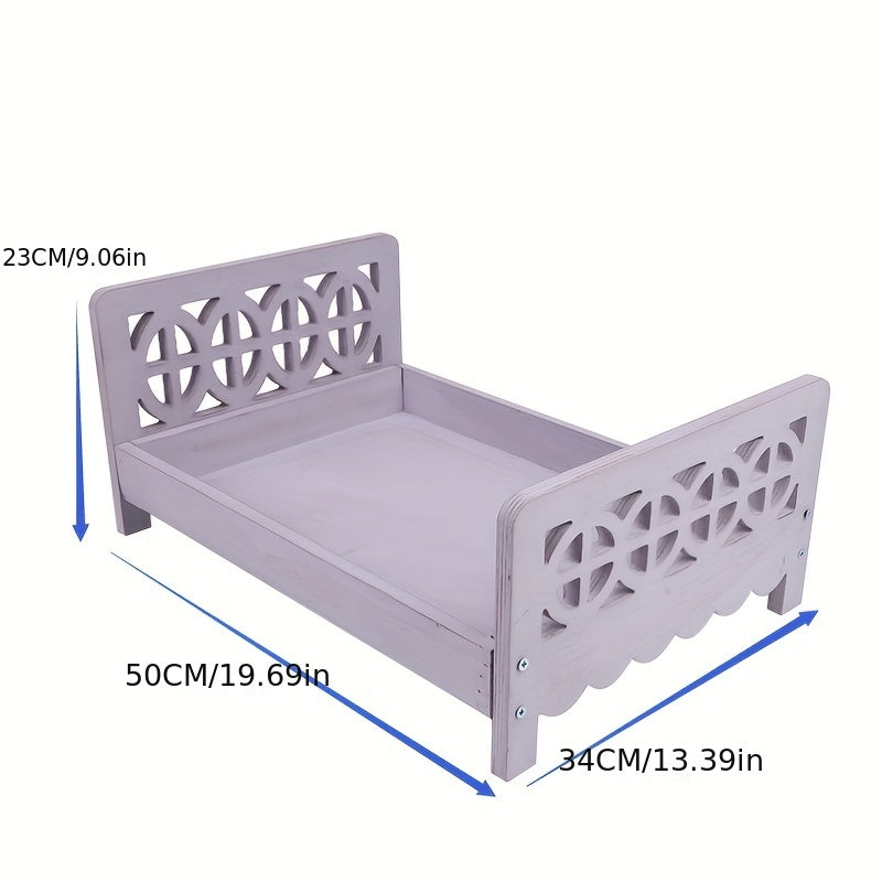 Large Wooden Bed for Newborn Photography
