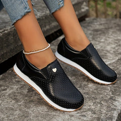 Women's Heart Decor Slip On Soft Sole Casual Sports Shoes