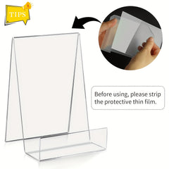 Large Acrylic Book Stand With Ledge - Display Books, Music Sheets, CDs & Tablets