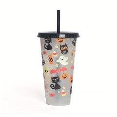 Halloween Straw Cup 710ml Plastic Drinking Cup