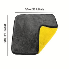 Double Layer High Density Car Wash Towel Thickened Absorbent Fiber Coral Fleece