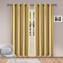 Orange Shading Curtain Modern Style Autumn Single Layer Curtain