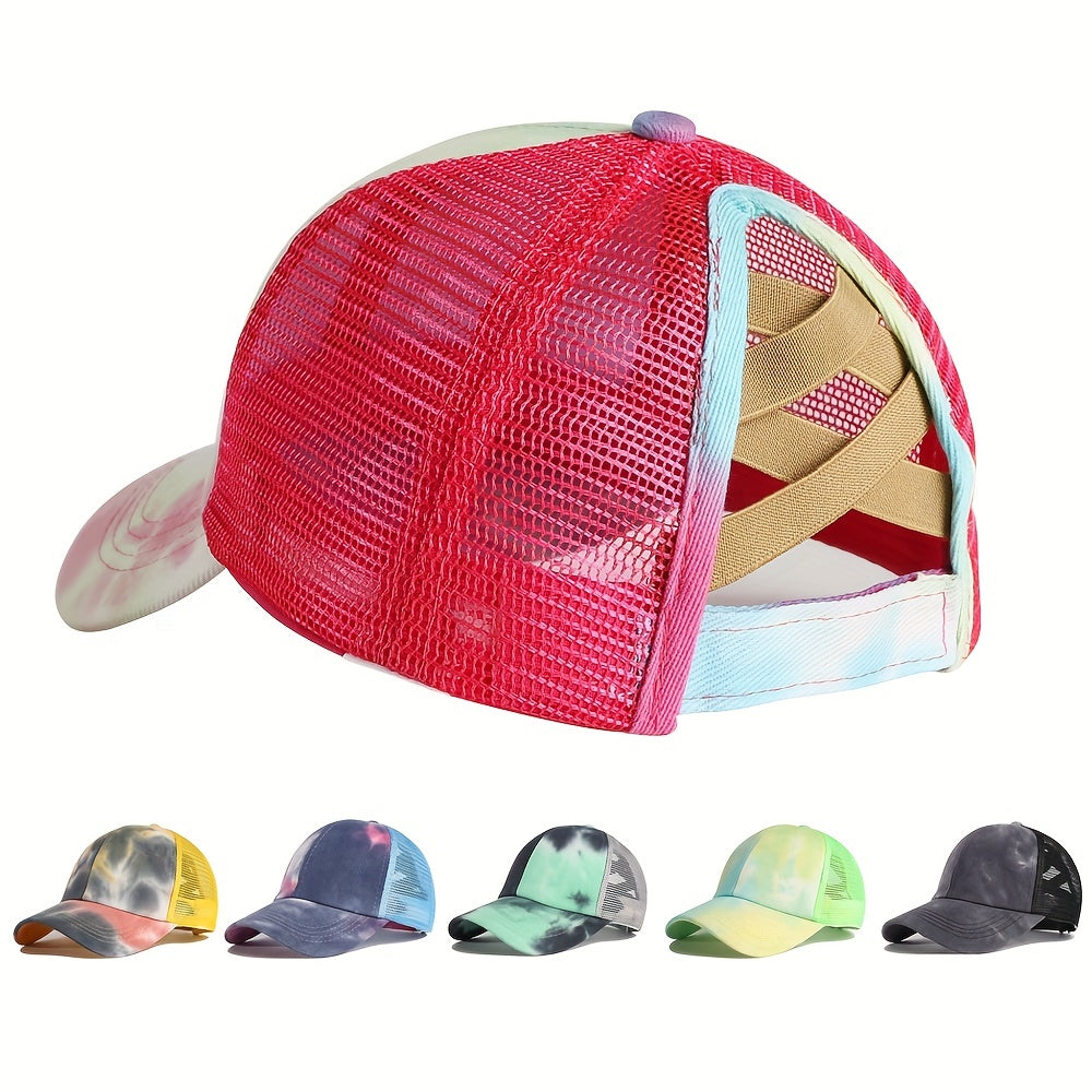 Kids Tie Dye Mesh Cap for Sun Protection