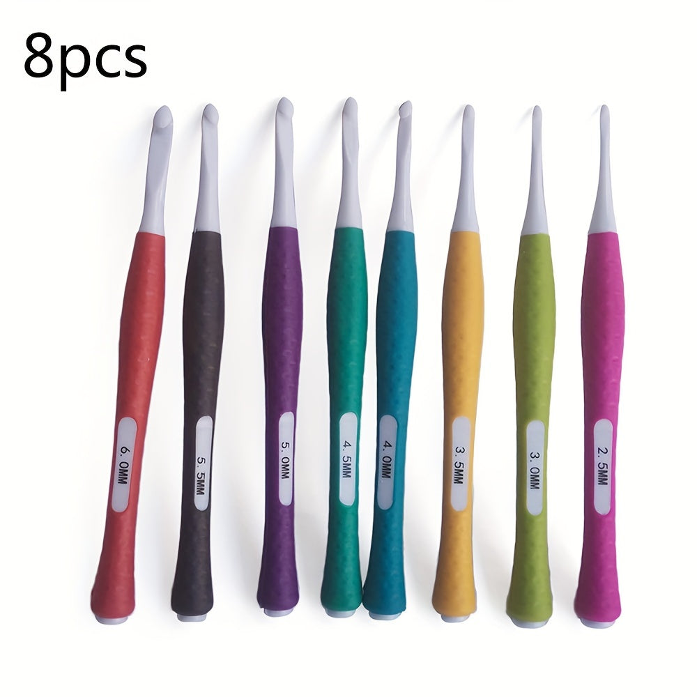 8pcs Sweater Needle TPR Silicone Plastic Crochet Set