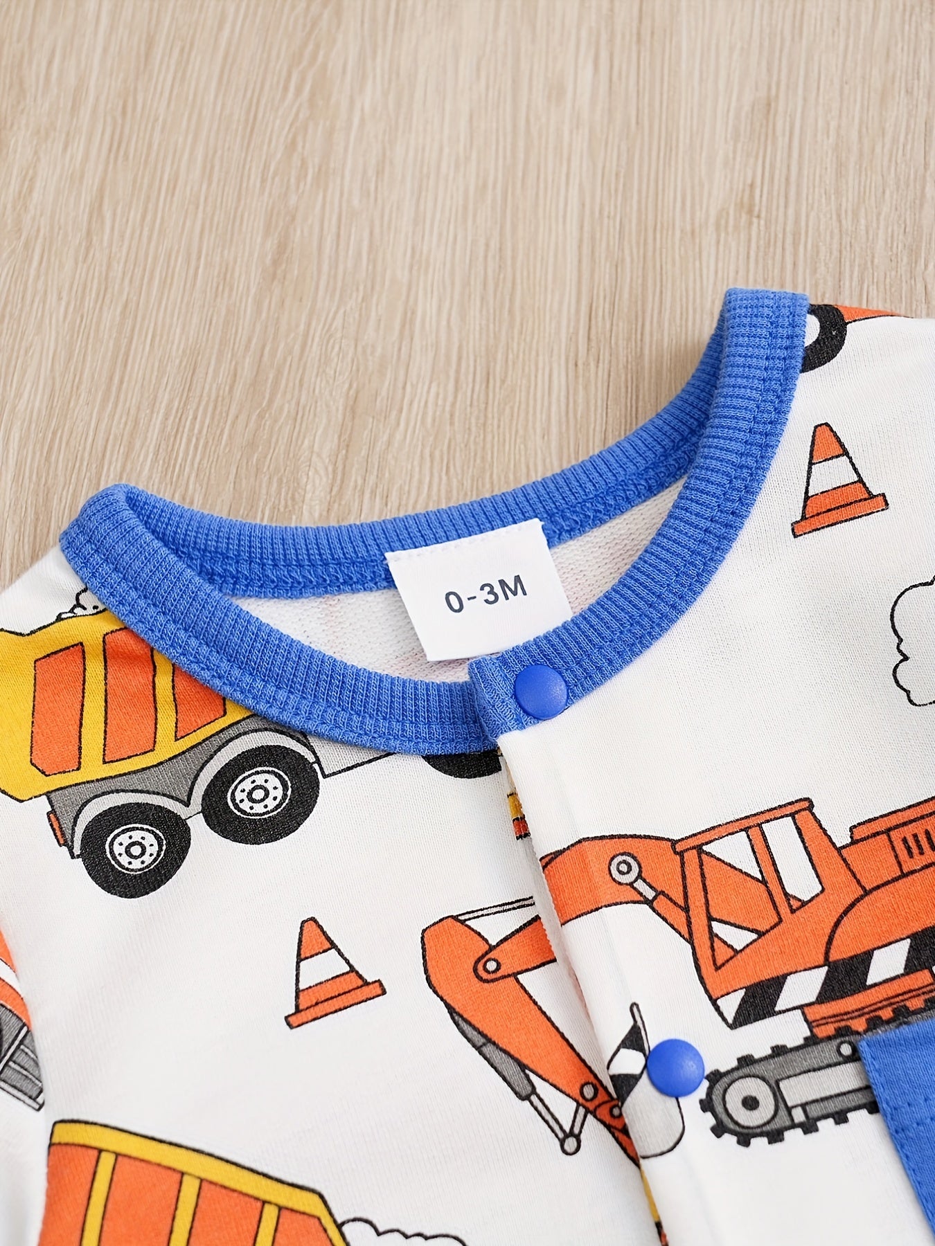 Cartoon Print Baby Romper Long Sleeve Bodysuit