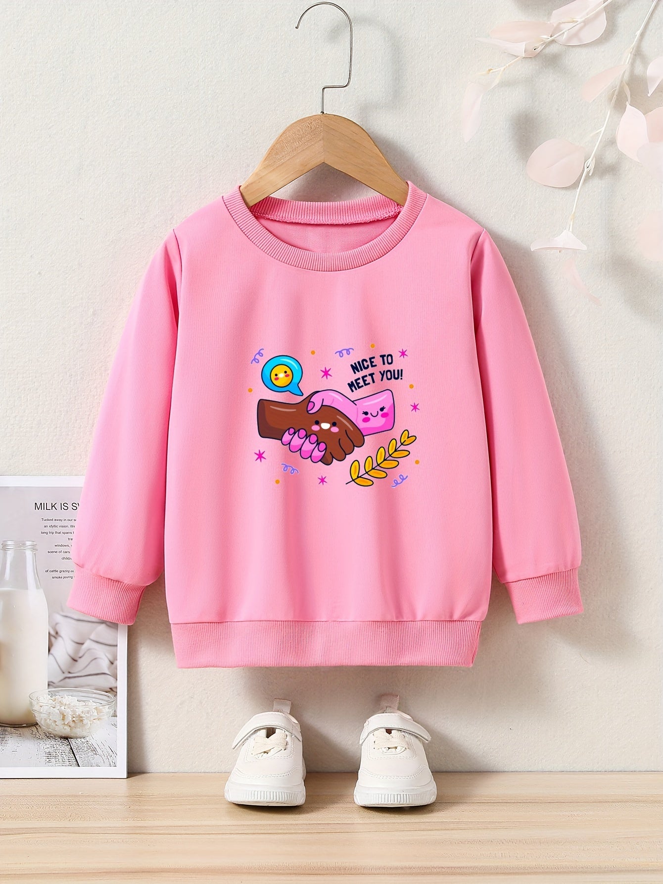 OERYUI Kids Nice To Meet You Sweatshirt Comfy Pullover Gift Christmas