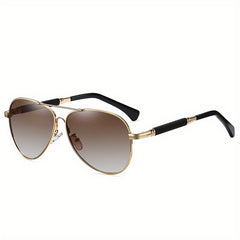 Polarized Metal Frame Pilot Sunglasses UV400