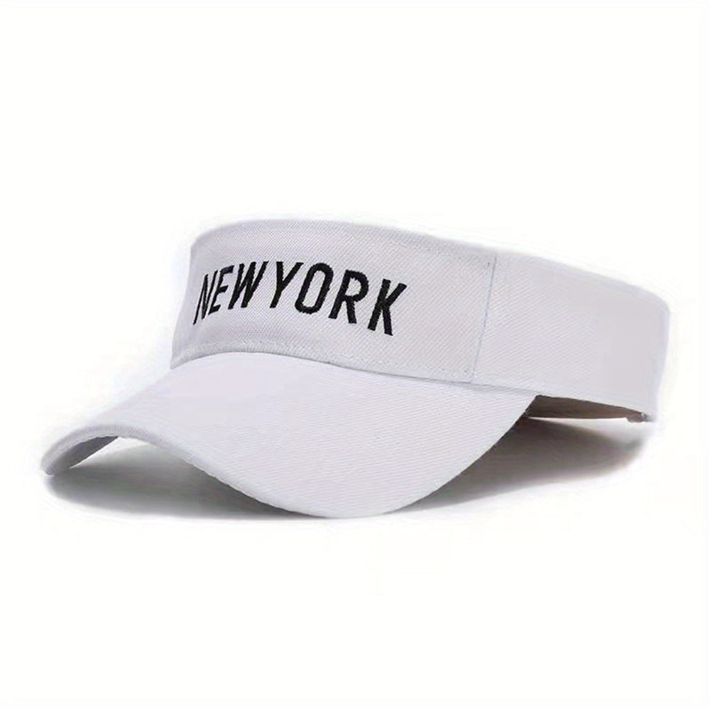 YORK Embroidered Summer Visor Hat Outdoor Sunshade Couple Sports Sun Hats