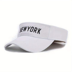 YORK Embroidered Summer Visor Hat Outdoor Sunshade Couple Sports Sun Hats