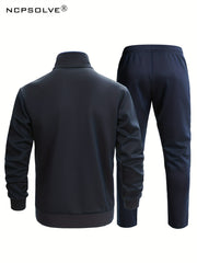Men's Block Suit & Athletic Pants Set