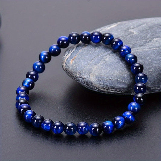 Tiger Eye Stone Bracelet Men's Jewelry 6 8 10MM DIY Hand String