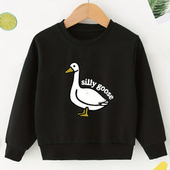 Goose Print Boys Pullover Sweatshirt