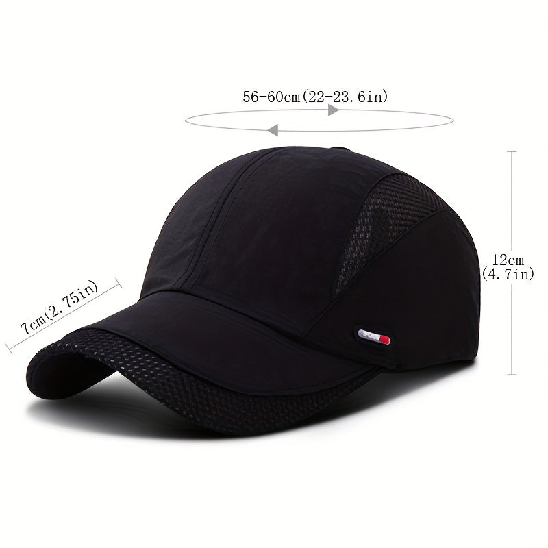2pcs Men's Breathable Quick Drying Mesh Baseball Cap