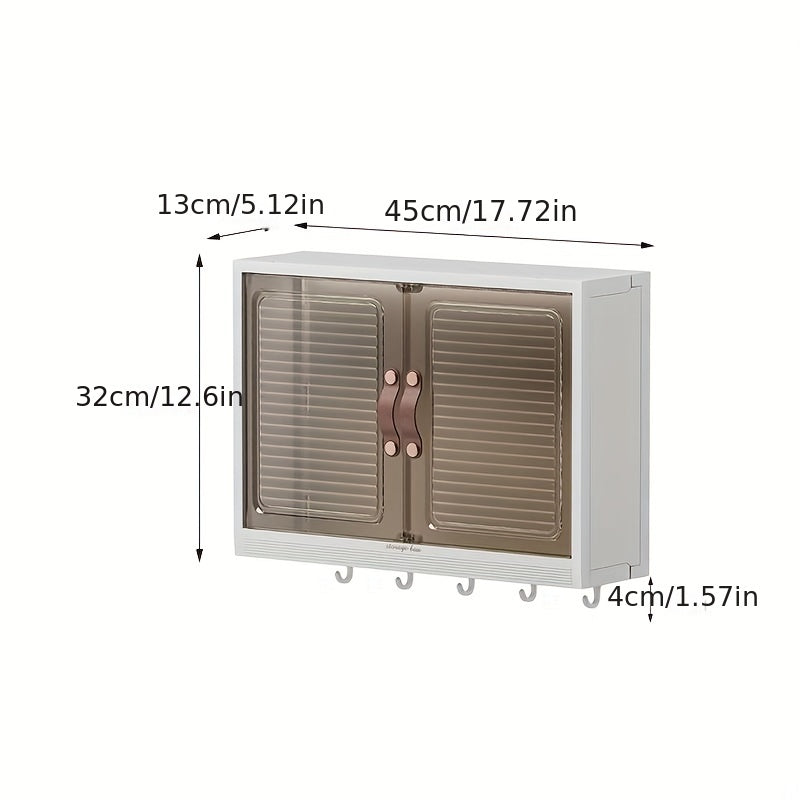 Wall Mounted Storage Box Makeup Organizer Dustproof Skincare Holder