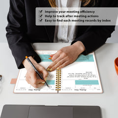 Meeting Notebook For Work With Action Items - Project Planner Notebook
