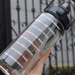 2000ml Portable Water Cup Lightweight Bottle Straw Fitness Outdoor Sports