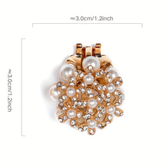 Faux Pearl & Rhinestone Shoe Buckles For Wedding High Heels