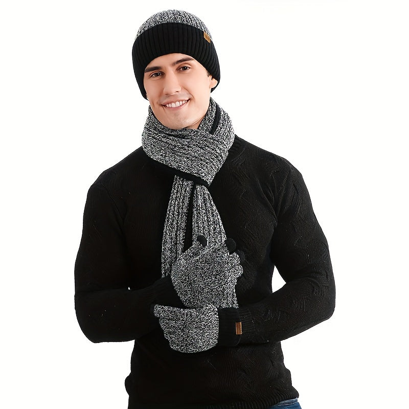 Winter Sports Three Piece Set - Gloves, Scarf, Hat