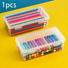 Transparent Pen Box Large Capacity Pencil Storage Box Pencil Bag Stationery Box