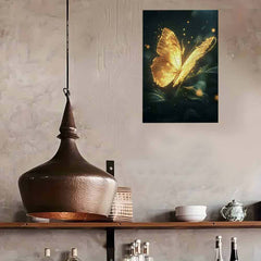 1000pcs Glowing Golden Butterfly Jigsaw Puzzle - Challenging Intermediate Puzzle