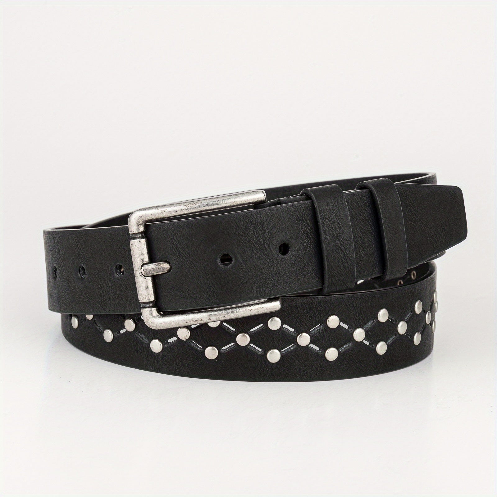 Pure Rivet Casual Belt PU Men's Leather Belt