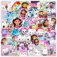 50pcs Doll Doodle Waterproof Stickers for DIY Creative Toys & Gifts