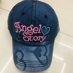 Y2K Letter Embroidery Baseball Cap Cotton Vintage Sports Hat Adjustable