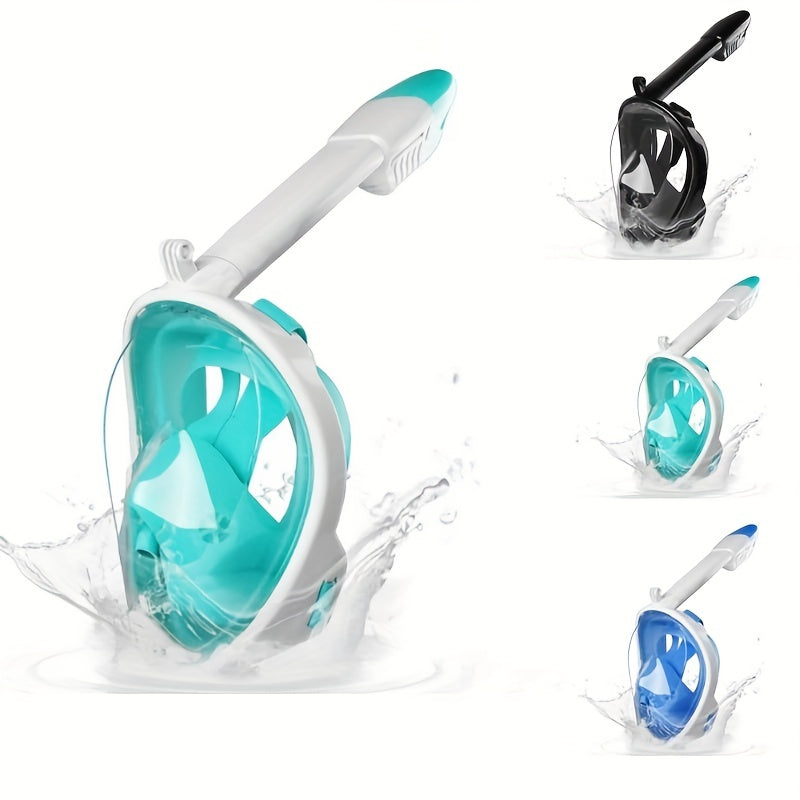 Silica Gel Full Face Snorkel Mask for Adults Anti Fog Anti Leak