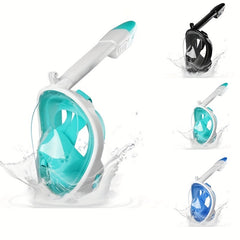 Silica Gel Full Face Snorkel Mask for Adults Anti Fog Anti Leak